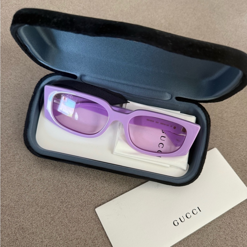Gucci Purple Designer Glasses Modern Style